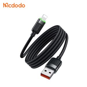کابل USB به لایتنینگ بدنه مگنتی مک دودو مدل CA-6000 طول 1.2متر MCDODO CA-600 Fast Chrage 3A USB to Lightning Magnetic Self-Winding Data Cable