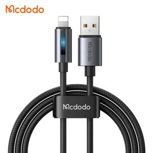 کابل شارژ سریع لایتنینگ 3 آمپر مک دودو مدل MCDODO CA-5660 نشانگر ضربانی 1.2متر