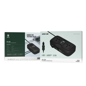اینورتر فندکی خودرو گرین لاین مدل GC-233 توان 200 وات
