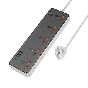 شارژر و چندراهی برق 30 وات هوکو مدل AC14A