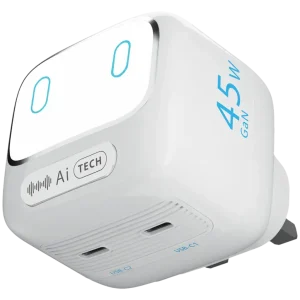 آداپتور شارژ 45 وات هوشمند پاورولوژی Powerology Lumix GaN AI Power Charger PWCUQC052WH