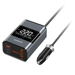 اینورتر برق خودرو پرودو Porodo 200W Car Inverter Universal Plug PDFWCH067GY